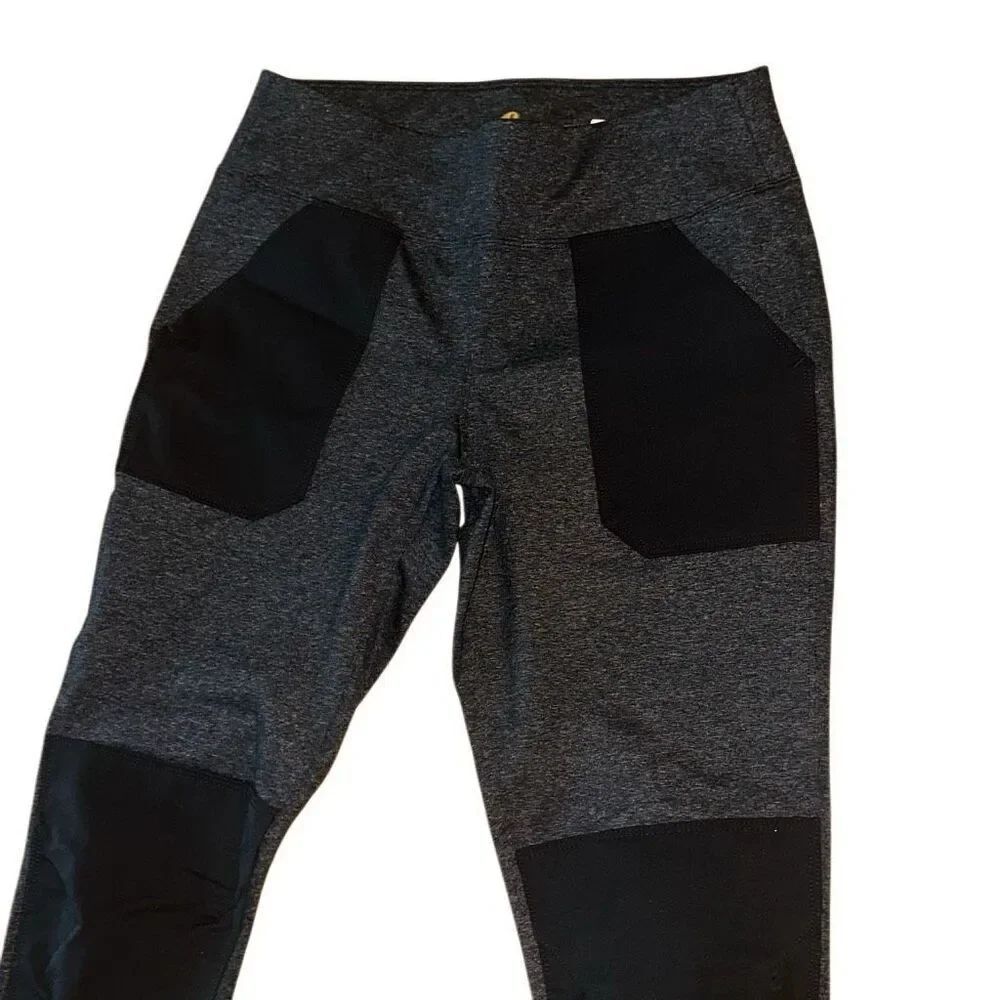 Carhartt FORCE FITTED lightweight UTILITY LEGGING women sz MED 8 gray/ black - Picture 2 of 12